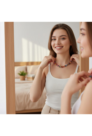 Doğal Taş Sedef Kolye Doğal Taş Sedef Kolye