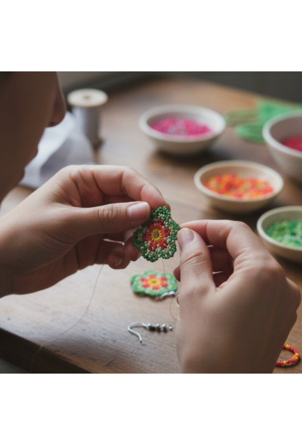 Küpe El Yapımı Boncuklu Küpe El Yapımı Boncuklu